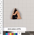 Terracotta fragment of a kylix (drinking cup), Terracotta, Greek, Attic