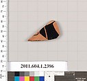 Terracotta fragment of a kylix (drinking cup), Terracotta, Greek, Attic