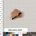 Terracotta fragment of a kylix (drinking cup), Terracotta, Greek, Attic