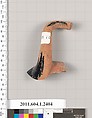 Terracotta fragment of a kylix (drinking cup), Terracotta, Greek, Attic
