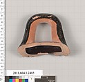 Terracotta fragment of a kylix (drinking cup), Terracotta, Greek, Attic