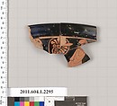 Terracotta rim fragment of a kylix (drinking cup), Terracotta, Greek, Attic