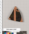 Terracotta fragment of a kylix (drinking cup), Attributed to the Telephos Painter [DvB], Terracotta, Greek, Attic