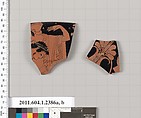 Terracotta fragments of a kylix (drinking cup), Terracotta, Greek, Attic