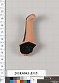 Terracotta fragment of a kylix (drinking cup), Terracotta, Greek, Attic