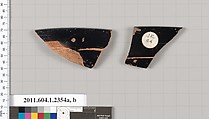 Terracotta fragments of kylikes (drinking cups), Terracotta, Greek, Attic