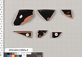 Terracotta rim fragments of kylikes (drinking cups), Terracotta, Greek, Attic