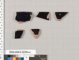 Terracotta rim fragments of kylikes (drinking cups), Terracotta, Greek, Attic
