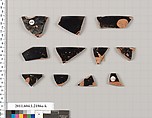 Terracotta rim fragments of kylikes (drinking cups), Terracotta, Greek, Attic