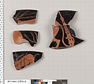 Terracotta rim fragments of a kylix (drinking cup), Terracotta, Greek, Attic