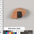 Terracotta fragment of a kylix (drinking cup), Terracotta, Greek, Attic