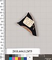 Terracotta fragment of a kylix (drinking cup), Attributed to the Ambrosios Painter [Robert Guy], Terracotta, Greek, Attic