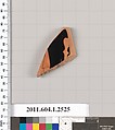 Terracotta fragment of a kylix (drinking cup), Terracotta, Greek, Attic