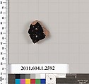 Terracotta fragment of a kylix (drinking cup), Terracotta, Greek, Attic