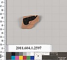 Terracotta fragment of a kylix (drinking cup), Terracotta, Greek, Attic