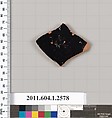 Terracotta fragment of a kylix (drinking cup), Terracotta, Greek, Attic