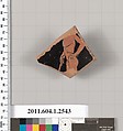 Terracotta fragment of a kylix (drinking cup), Terracotta, Greek, Attic