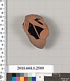Terracotta fragment of a kylix (drinking cup), Terracotta, Greek, Attic