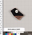 Terracotta fragment of a kylix (drinking cup), Terracotta, Greek, Attic