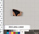 Terracotta fragment of a kylix (drinking cup), Terracotta, Greek, Attic
