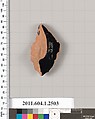 Terracotta fragment of a kylix (drinking cup), Terracotta, Greek, Attic