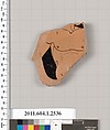 Terracotta fragment of a kylix (drinking cup), Terracotta, Greek, Attic