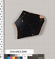 Terracotta fragment of a kylix (drinking cup), Terracotta, Greek, Attic