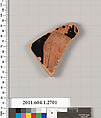 Terracotta fragment of a kylix (drinking cup), Terracotta, Greek, Attic