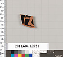 Terracotta fragment of a kylix (drinking cup), Terracotta, Greek, Attic