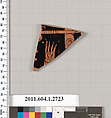 Terracotta fragment of a kylix (drinking cup), Terracotta, Greek, Attic