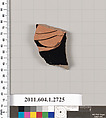 Terracotta fragment of a kylix (drinking cup), Terracotta, Greek, Attic