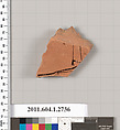 Terracotta fragment of a kylix (drinking cup), Terracotta, Greek, Attic