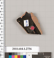 Terracotta fragment of a kylix (drinking cup), Terracotta, Greek, Attic