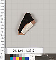 Terracotta fragment of a kylix (drinking cup), Attributed as Penthesilean [DvB], Terracotta, Greek, Attic