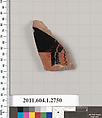 Terracotta fragment of a kylix (drinking cup), Terracotta, Greek, Attic
