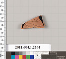 Terracotta fragment of a kylix (drinking cup), Terracotta, Greek, Attic