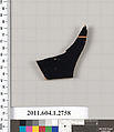 Terracotta fragment of a kylix (drinking cup), Terracotta, Greek, Attic