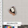 Terracotta fragment of a kylix (drinking cup), Terracotta, Greek, Attic