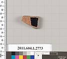 Terracotta fragment of a kylix (drinking cup), Terracotta, Greek, Attic