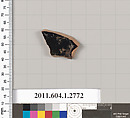 Terracotta fragment of a kylix (drinking cup), Terracotta, Greek, Attic