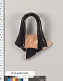 Terracotta fragment of a kylix (drinking cup), Terracotta, Greek, Attic