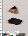 Terracotta fragments of a kylix (drinking cup), Terracotta, Greek, Attic