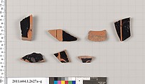 Terracotta fragments of kylikes (drinking cups), Terracotta, Greek, Attic