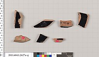 Terracotta fragments of kylikes (drinking cups), Terracotta, Greek, Attic