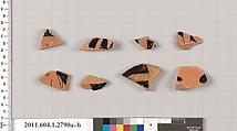 Terracotta fragments of kylikes (drinking cups), Terracotta, Greek, Attic