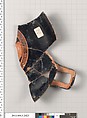 Terracotta fragment of a kylix (drinking cup), Terracotta, Greek, Attic