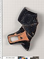 Terracotta fragment of a kylix (drinking cup), Terracotta, Greek, Attic