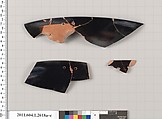 Terracotta rim fragments of a kylix (drinking cup), Terracotta, Greek, Attic
