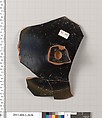 Terracotta fragment of a kylix (drinking cup), Terracotta, Greek, Attic
