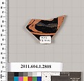 Terracotta fragment of a kylix (drinking cup), Terracotta, Greek, Attic